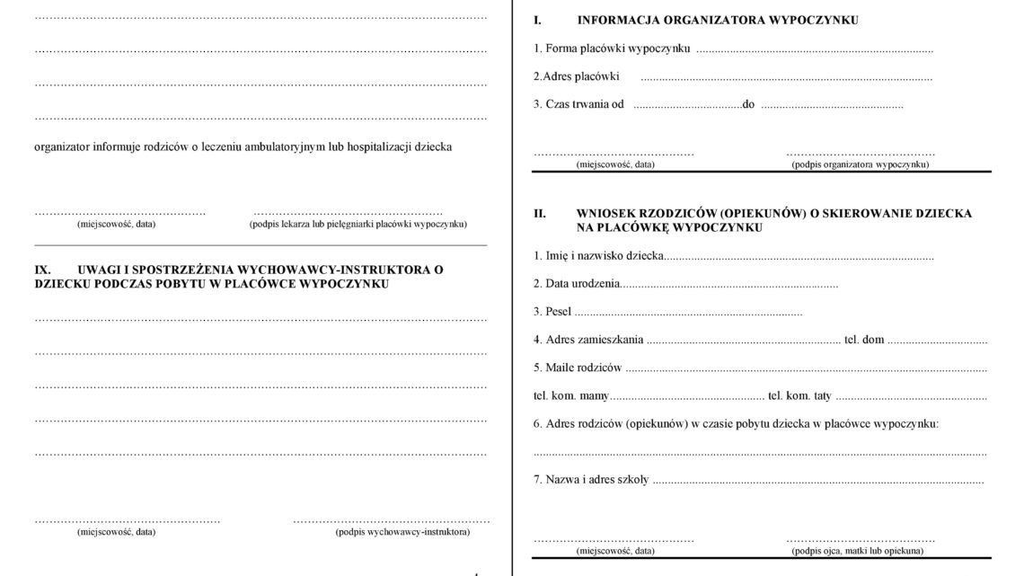 Karta obozowa+regulamin